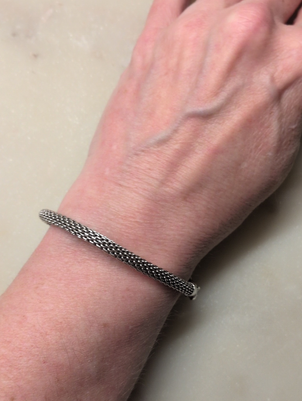 Sale!🔥 Like New! Brighton Beverly Glam Silver Mesh Bracelet 7.5" L - Picture 7 of 9